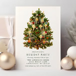Victoriaans kerstboomfeestdag Kaart<br><div class="desc">Nodig uw gasten uit voor een feestelijke feestdag met deze elegante Victoriaans kerstboomfeestuitnodiging. Met een prachtig ingerichte kerstboom versierd met traditionele ornamenten en kaarsen, straalt dit klassieke ontwerp charme en verfijning uit. Perfect voor een vakantiebijeenkomst, de uitnodiging stelt u in staat om aan te passen met uw evenementgegevens, waardoor een...</div>