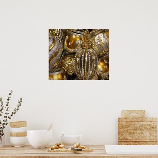 Victoriaans kerstboomkleuren poster (Keuken)