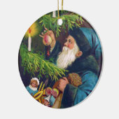 Victoriaans kerstboomornament keramisch ornament (Links)