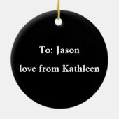 Victoriaans kerstboomornament keramisch ornament (Achterkant)
