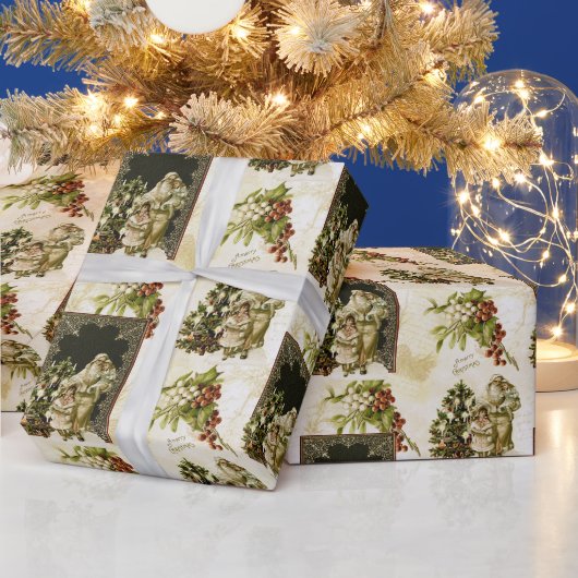 Victoriaans kerstboompapier cadeaupapier (Feestdagen)