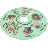 Victoriaans kerstboomrok met namen kerstboom rok (Gekanteld)