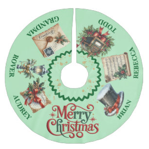 Victoriaans kerstboomrok met namen kerstboom rok