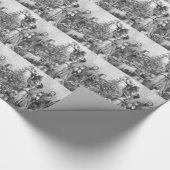 Victoriaans kerstboomster cadeaupapier (Hoek)