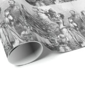 Victoriaans kerstboomster cadeaupapier (Rol Hoek)