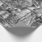 Victoriaans kerstboomster cadeaupapier (Hoek)