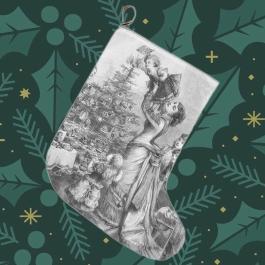 Victoriaans kerstboomster grote kerstsok