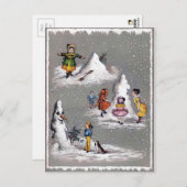  Victoriaans kerstBriefkaart Briefkaart (Voorkant / Achterkant)