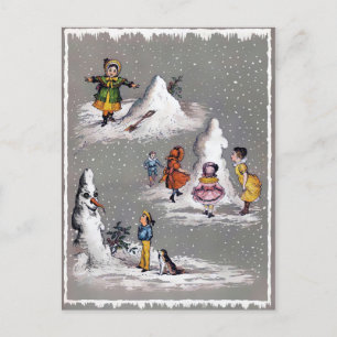 Victoriaans kerstBriefkaart Briefkaart