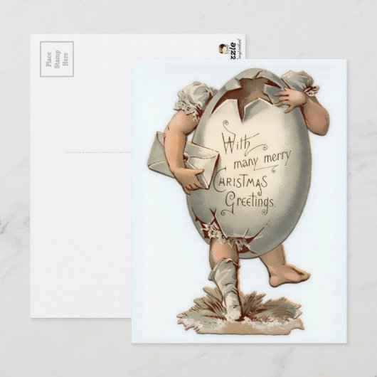  Victoriaans kerstBriefkaart Briefkaart (Voorkant / Achterkant)