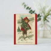 Victoriaans kerstBriefkaart Feestdagenkaart (Staand voorkant)