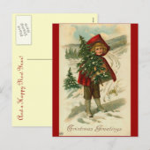 Victoriaans kerstBriefkaart Feestdagenkaart (Voorkant / Achterkant)