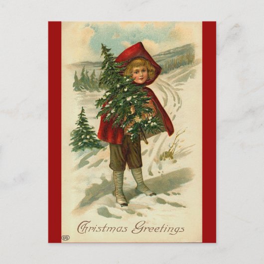 Victoriaans kerstBriefkaart Feestdagenkaart (Voorkant)