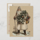 Victoriaans kerstBriefkaart Feestdagenkaart (Voorkant / Achterkant)