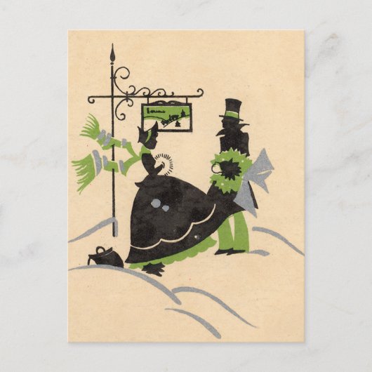 Victoriaans kerstBriefkaart Feestdagenkaart (Voorkant)