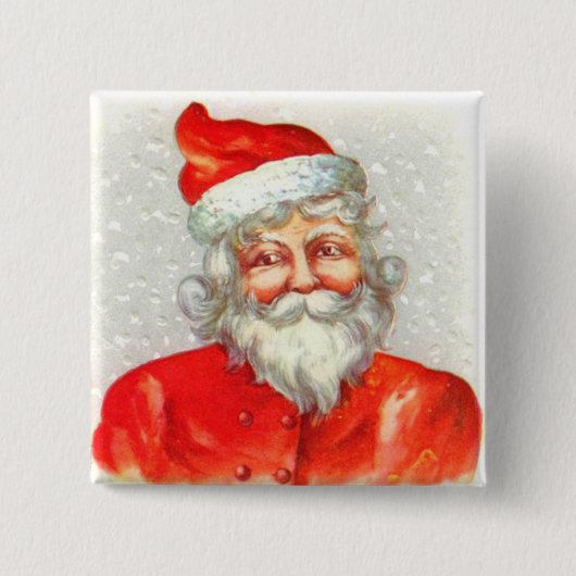 Victoriaans kerstButton Pin Vierkante Button 5,1 Cm (Voorkant)