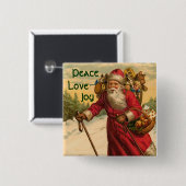 Victoriaans kerstButton Pin Vierkante Button 5,1 Cm (Voorkant /achterkant)