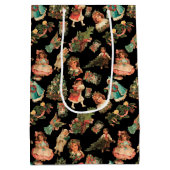 Victoriaans kerstcadeau medium cadeauzakje (Achterkant)