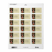 Victoriaans kerstcadeaulabel  adres etiket (Full Sheet)