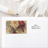 Victoriaans kerstcadeaulabel Rozen retourneren Etiket (Insitu)