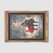 Victoriaans kerstcadeaupapier tissuepapier (Voorkant)