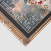 Victoriaans kerstcadeaupapier tissuepapier (Detail)