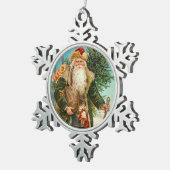 Victoriaans kerstcadeaus tin sneeuwvlok ornament (Rechts)