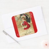 Victoriaans kerstcadeautje Label (Envelop)