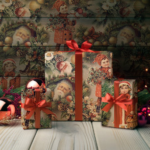 Victoriaans kerstcadeautjes Cadeaupapier