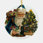 Victoriaans kerstcadeautjes  versiering keramisch ornament (Voorkant)