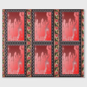 Victoriaans kerstcadeautjes voor kerstmis cadeaupapier (Vlak)