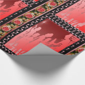 Victoriaans kerstcadeautjes voor kerstmis cadeaupapier (Hoek)