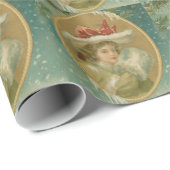  Victoriaans kerstdame Cadeaupapier (Rol Hoek)