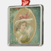  Victoriaans kerstdame Metalen Ornament (Links)