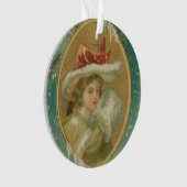 Victoriaans kerstdame Ornament (voorkant)
