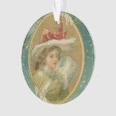 Victoriaans kerstdame Ornament (voorkant)