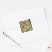  Victoriaans kerstdame Vierkante Sticker (Envelop)