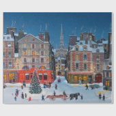  Victoriaans kerstdorp Cadeaupapier (Vlak)