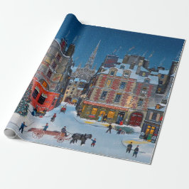  Victoriaans kerstdorp Cadeaupapier