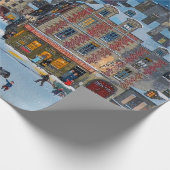  Victoriaans kerstdorp Cadeaupapier (Hoek)