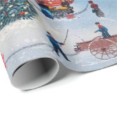  Victoriaans kerstdorp Cadeaupapier (Rol Hoek)