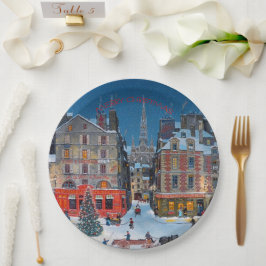  Victoriaans kerstdorp Papieren Bordje