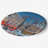  Victoriaans kerstdorp Papieren Bordje (Gekanteld)