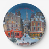  Victoriaans kerstdorp Papieren Bordje (Voorkant)