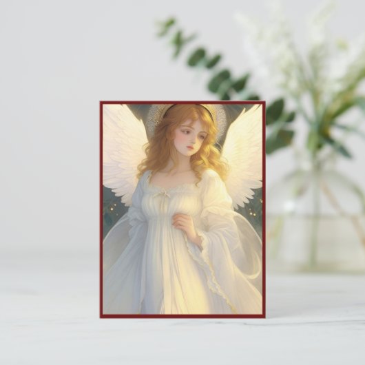  Victoriaans kerstengel Briefkaart (Staand voorkant)