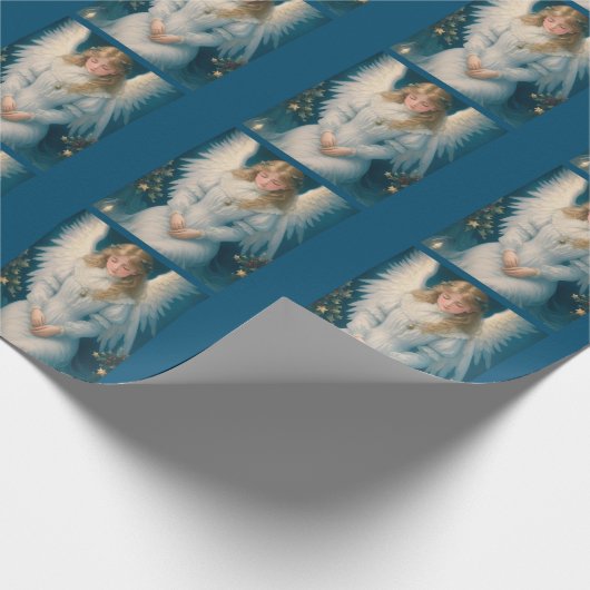  Victoriaans kerstengel Cadeaupapier (Hoek)