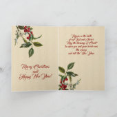 Victoriaans kerstengel en Baby Jezus Feestdagen Kaart (Binnen)