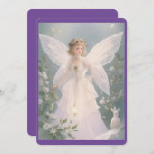  Victoriaans kerstengel Feestdagenkaart (Voorkant / Achterkant)