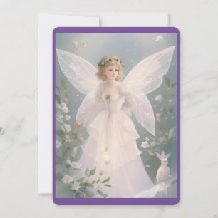 Victoriaans kerstengel Feestdagenkaart