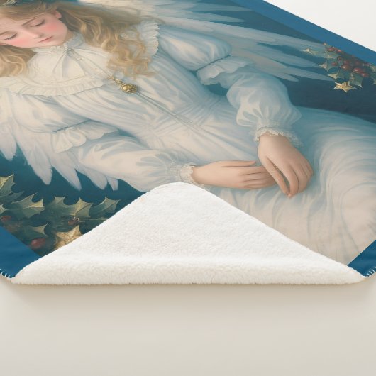 Victoriaans kerstengel Sherpa Deken (3/4)